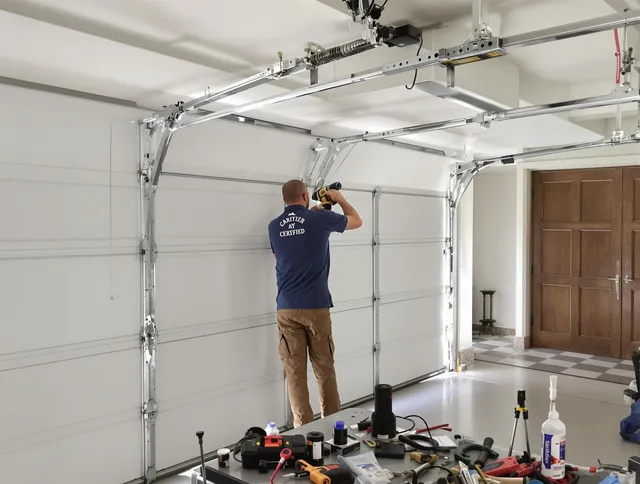 East Los Angeles Garage Door Repair certified technician performing precision garage door repair in East Los Angeles