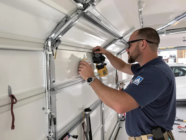 East Los Angeles Garage Door Repair technician quieting a noisy garage door in East Los Angeles
