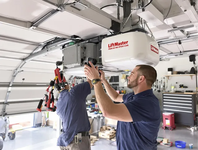 East Los Angeles Garage Door Repair technician performing advanced diagnostics on garage opener in East Los Angeles