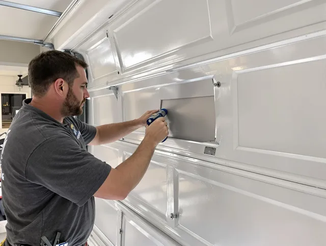 Garage door panel repair by East Los Angeles Garage Door Repair in East Los Angeles